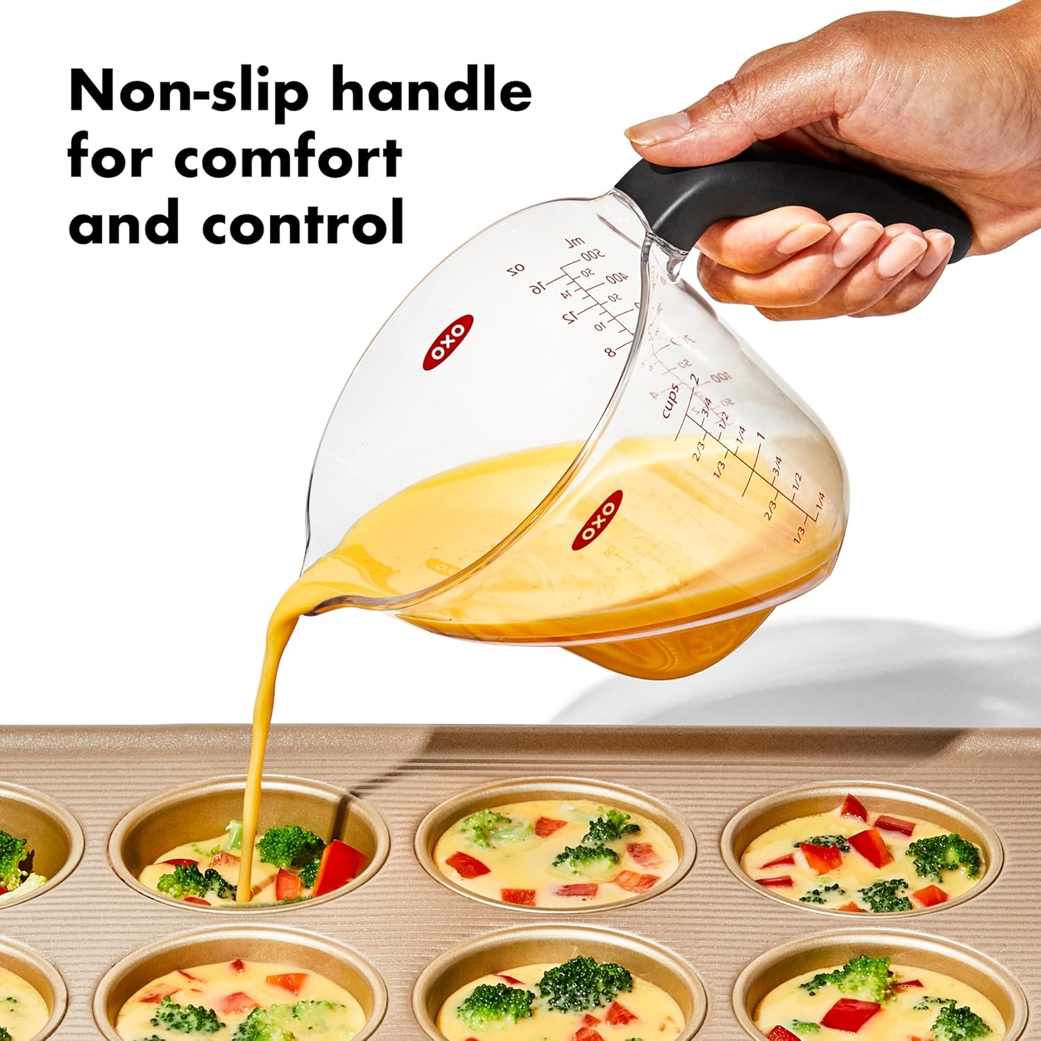 OXO Good Grips 2 Cup Angled Measuring Cup – BPA-Free, Food-Safe Materials for Worry-Free Cooking