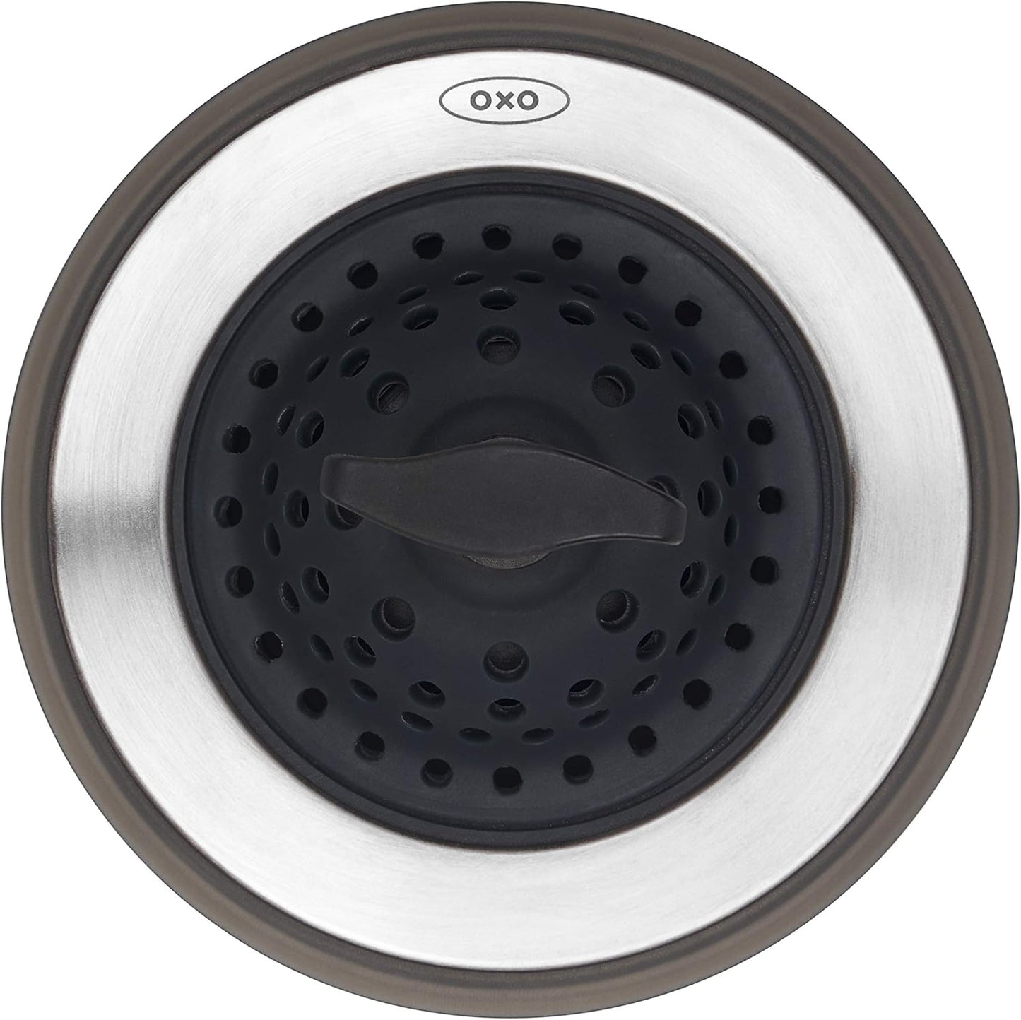OXO Good Grips 2-in-1 Sink Strainer Stopper – Neutral-Toned Strainer and Stopper for Intentional Home Kitchens