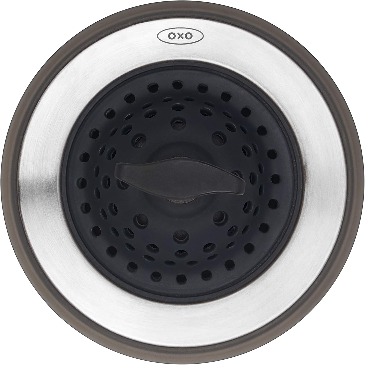 OXO Good Grips 2-in-1 Sink Strainer Stopper – Neutral-Toned Strainer and Stopper for Intentional Home Kitchens