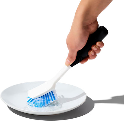 OXO Good Grips Dish Brush – Senior-Safe Dishwashing Brush with Soft Ergonomic Handle, Secure Hold with Soapy Hands