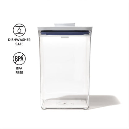 OXO Good Grips Pop Container 4.4 Qt – Push-Button Dry Goods Bin for Streamlined Cooking Workflow