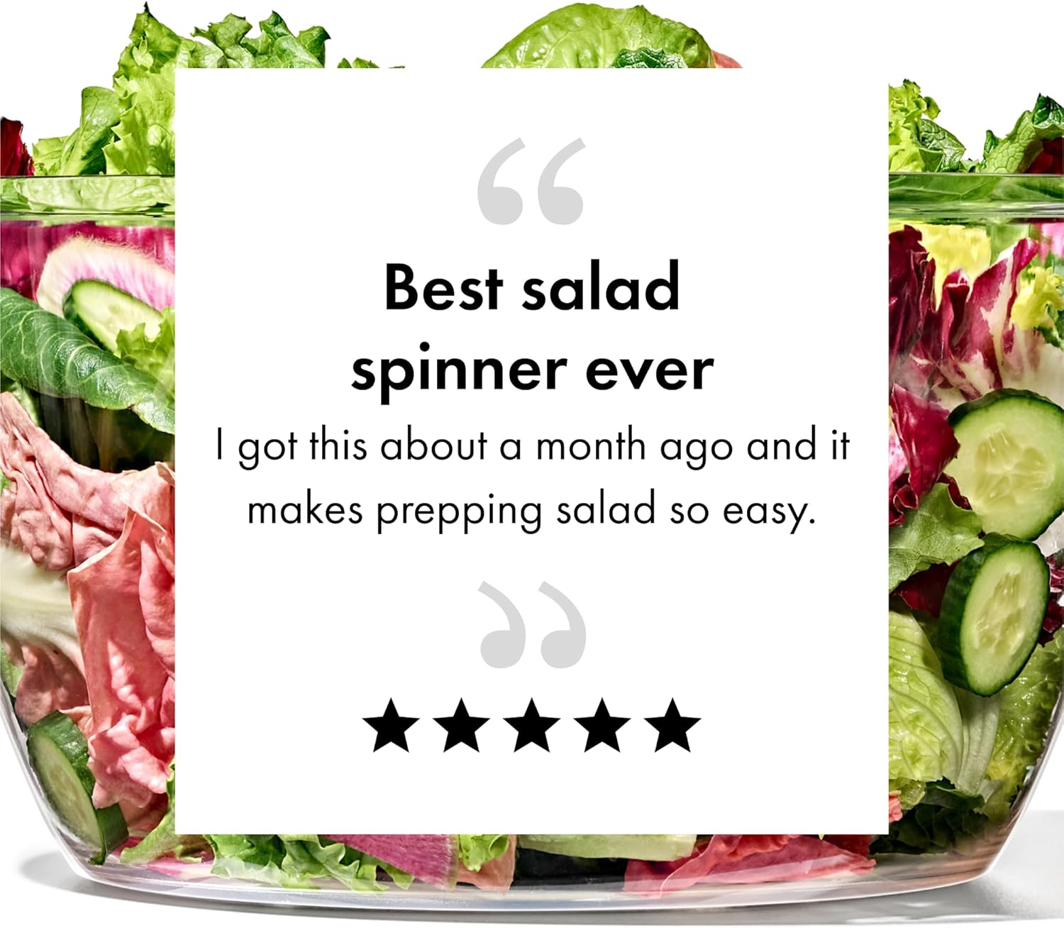 OXO Good Grips Salad Spinner | Compact Stacking Design for Small Galley and Studio Kitchens | Flat-Lock Storage Lid