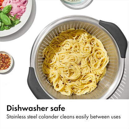 OXO Good Grips Stainless Steel Colander – Bridal Registry Must-Have, Durable Colander for Newlywed Home Cooks