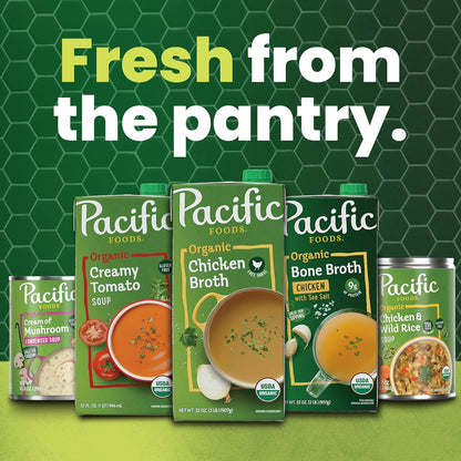 Pacific Foods Organic Tomato Basil Soup, 32 oz Carton – Simple Clean-Ingredient Pantry Staple for Intentional Kitchens, Vegan