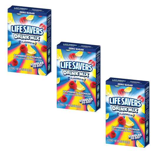 pack of 3 boxes with 6 sticks each, totaling 18 servings