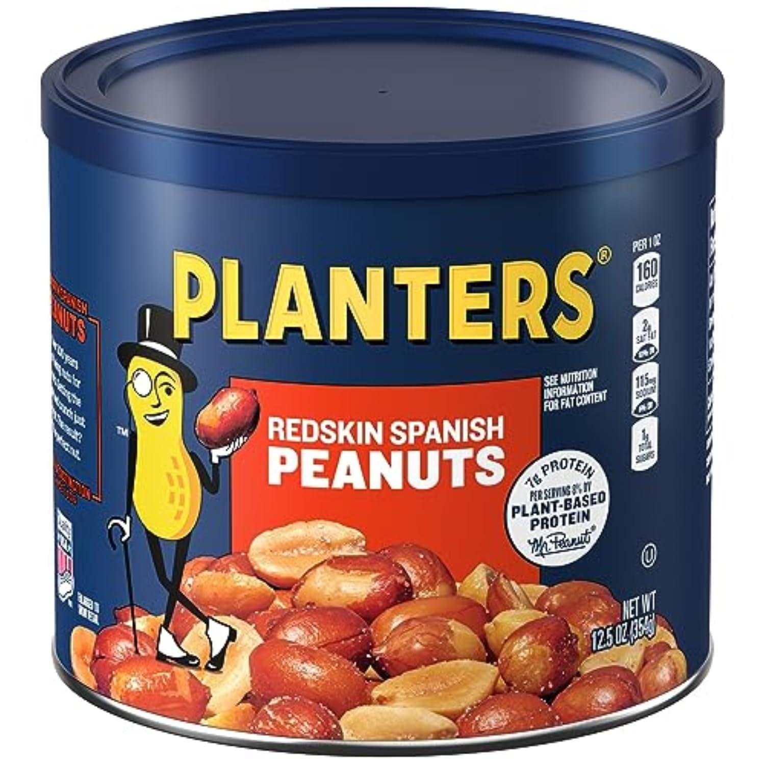 pack of 6 resealable 12.5 oz canisters designed to keep peanuts crunchy
