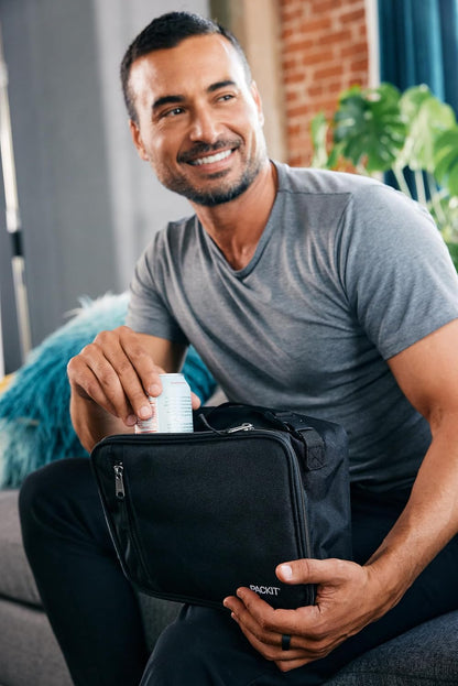 PackIt Freezable Classic Lunch Box – Meal Prep Cooler Bag for Gym and Fitness Studio, Diet-Controlled Lunches