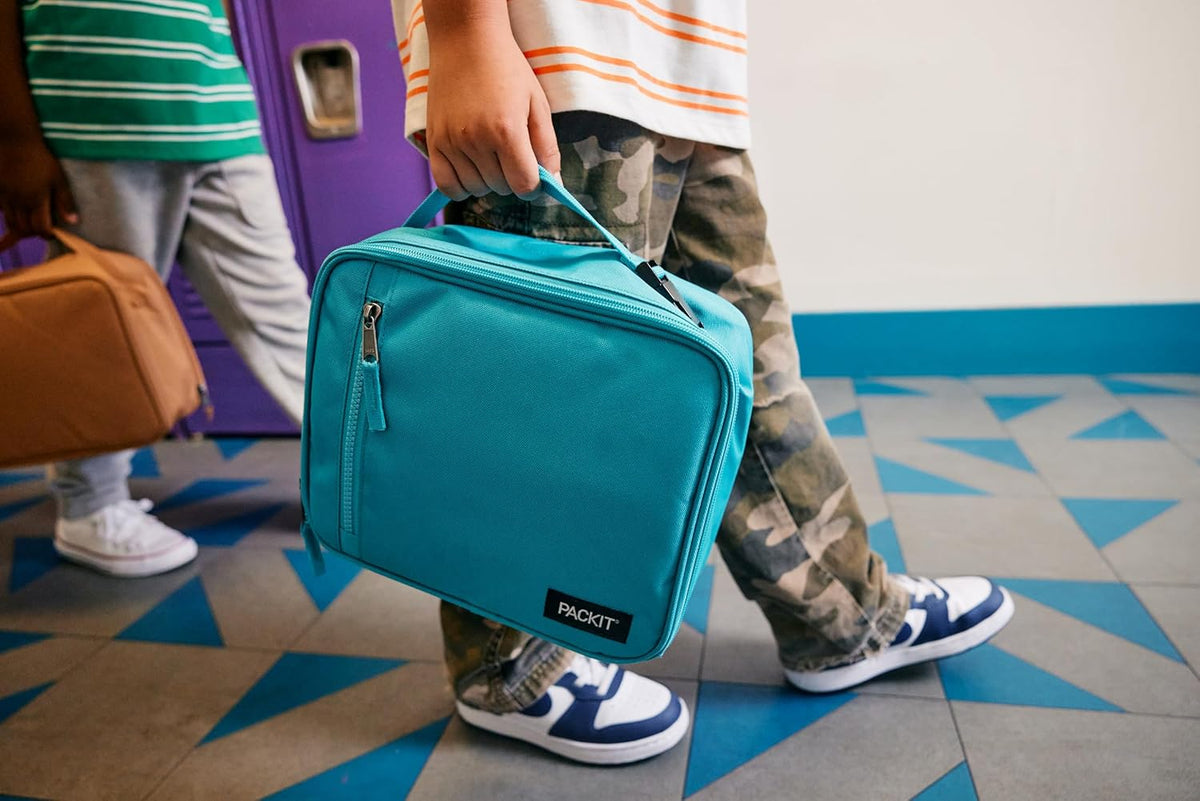 PackIt Freezable Classic Lunch Box – Meal Prep Cooler Bag for Gym and Fitness Studio, Diet-Controlled Lunches