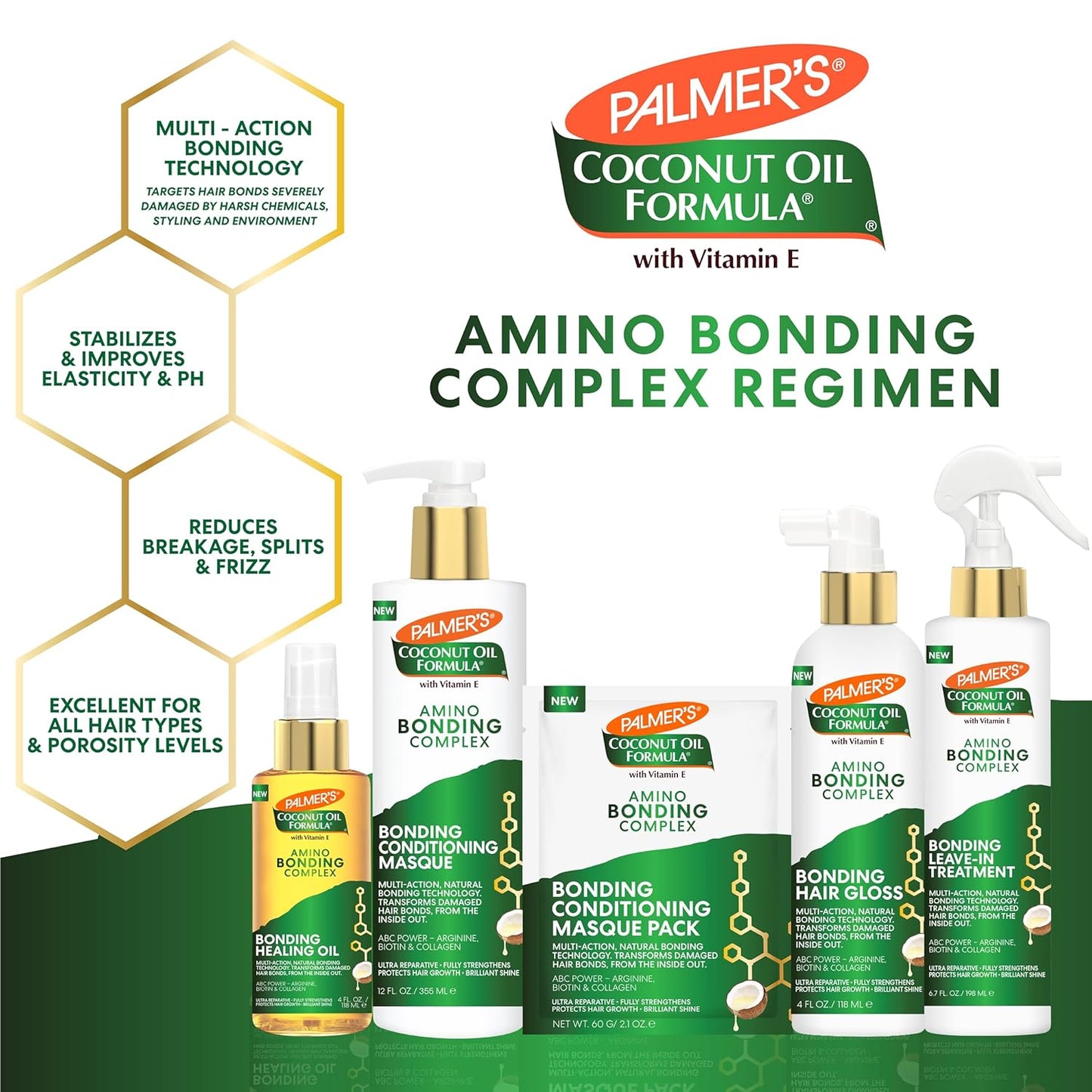 Palmer's Amino Bonding Complex Hair Mask – One Step Conditioner and Heat Protectant for the Capsule Vanity