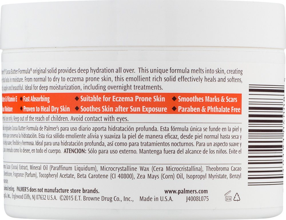 Palmer's Cocoa Butter Daily Solid Therapy – Sting-Free Moisturizer Safe for Cuts, Post-Surgical Incisions, and Delicate Skin