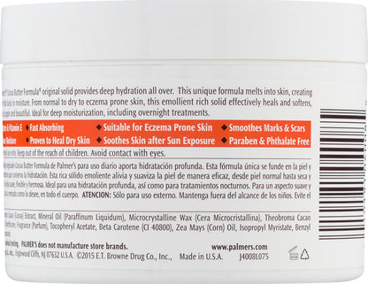 Palmer's Cocoa Butter Daily Solid Therapy – Sting-Free Moisturizer Safe for Cuts, Post-Surgical Incisions, and Delicate Skin