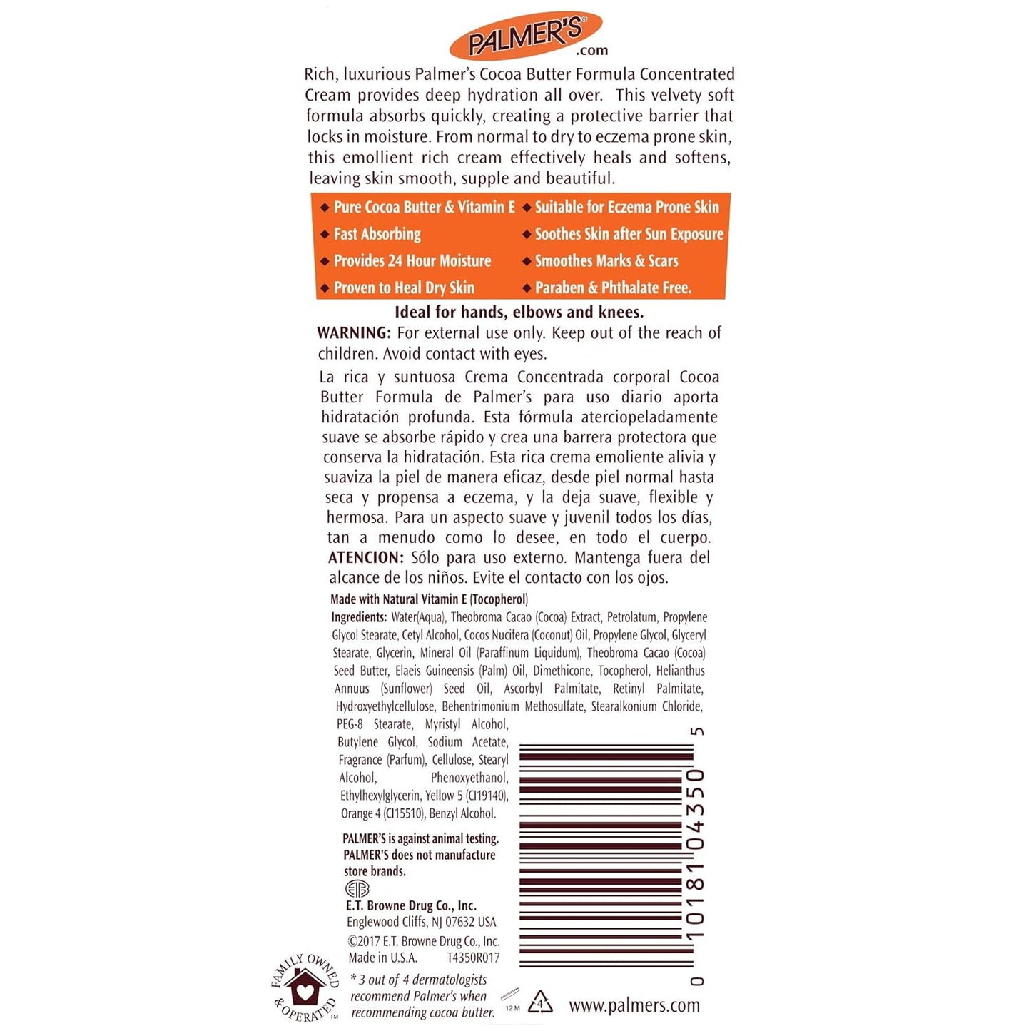 Palmer's Cocoa Butter Daily Therapy Cream – Travel-Sized Multi-Use Moisturizer for Carry-On Luggage and Gym Bags