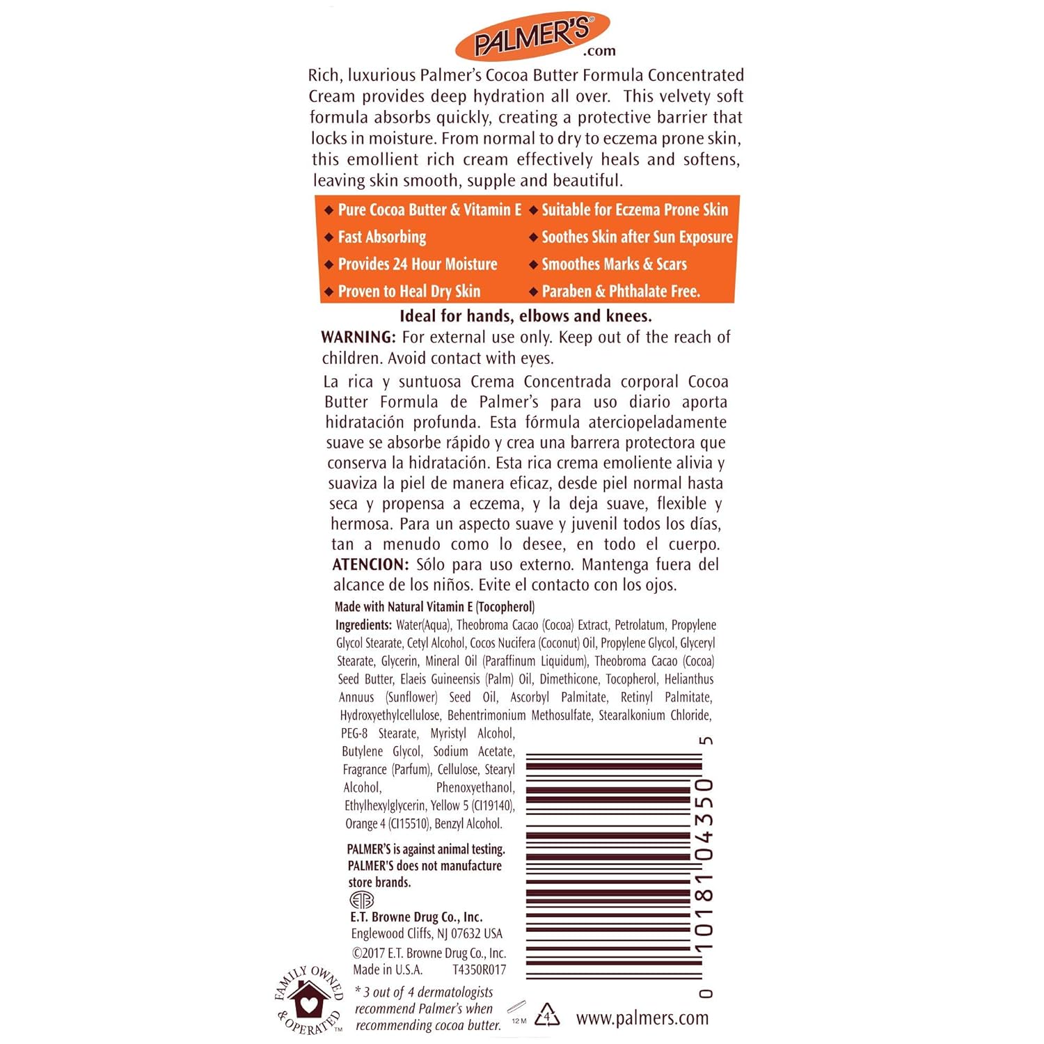 Palmer's Cocoa Butter Daily Therapy Cream – Travel-Sized Multi-Use Moisturizer for Carry-On Luggage and Gym Bags