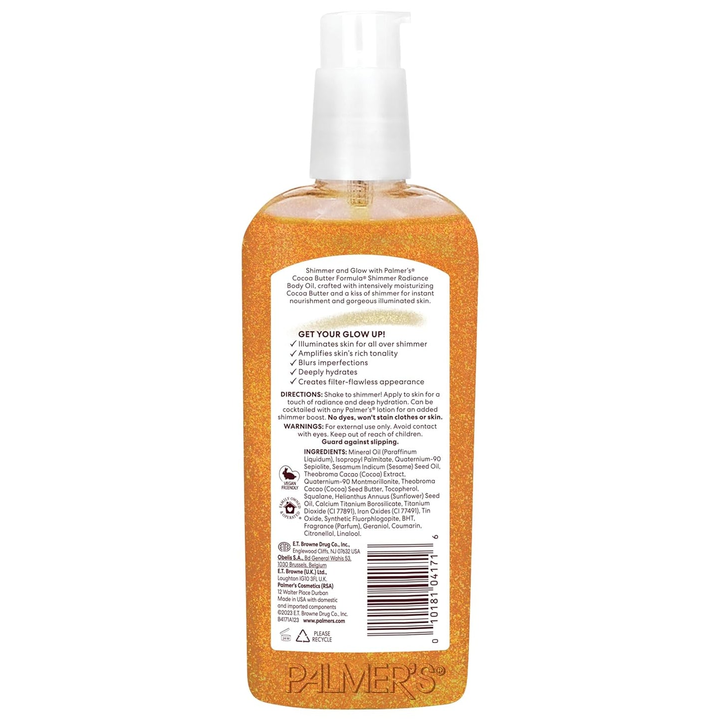 Palmer's Cocoa Butter Formula Shimmer Body Oil – Wind-Down Self-Care Ritual for Women, 48-Hour Hydrating Glow