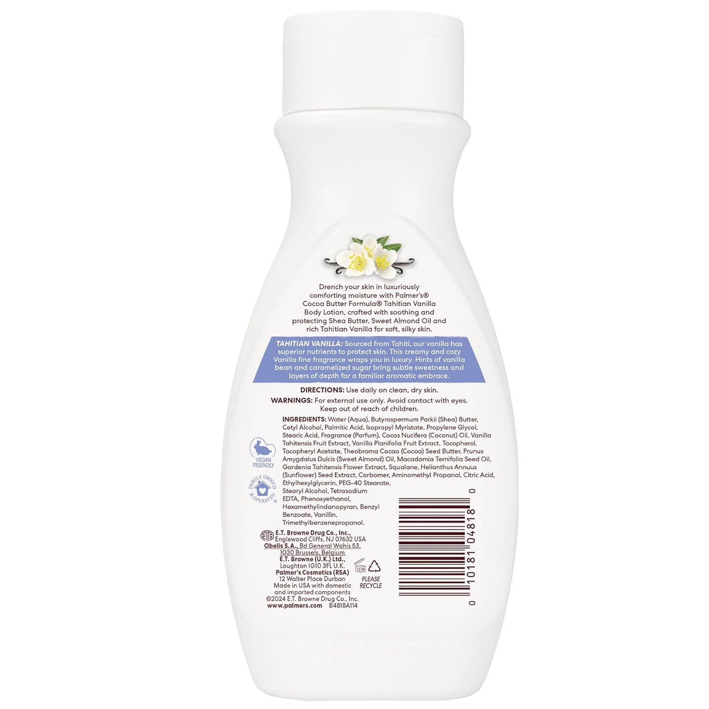 Palmer's Cocoa Butter Formula Tahitian Vanilla Body Lotion 8.5 oz – Premium Vegan Skincare with 180-Year Heritage and Elegant Vanilla Scent