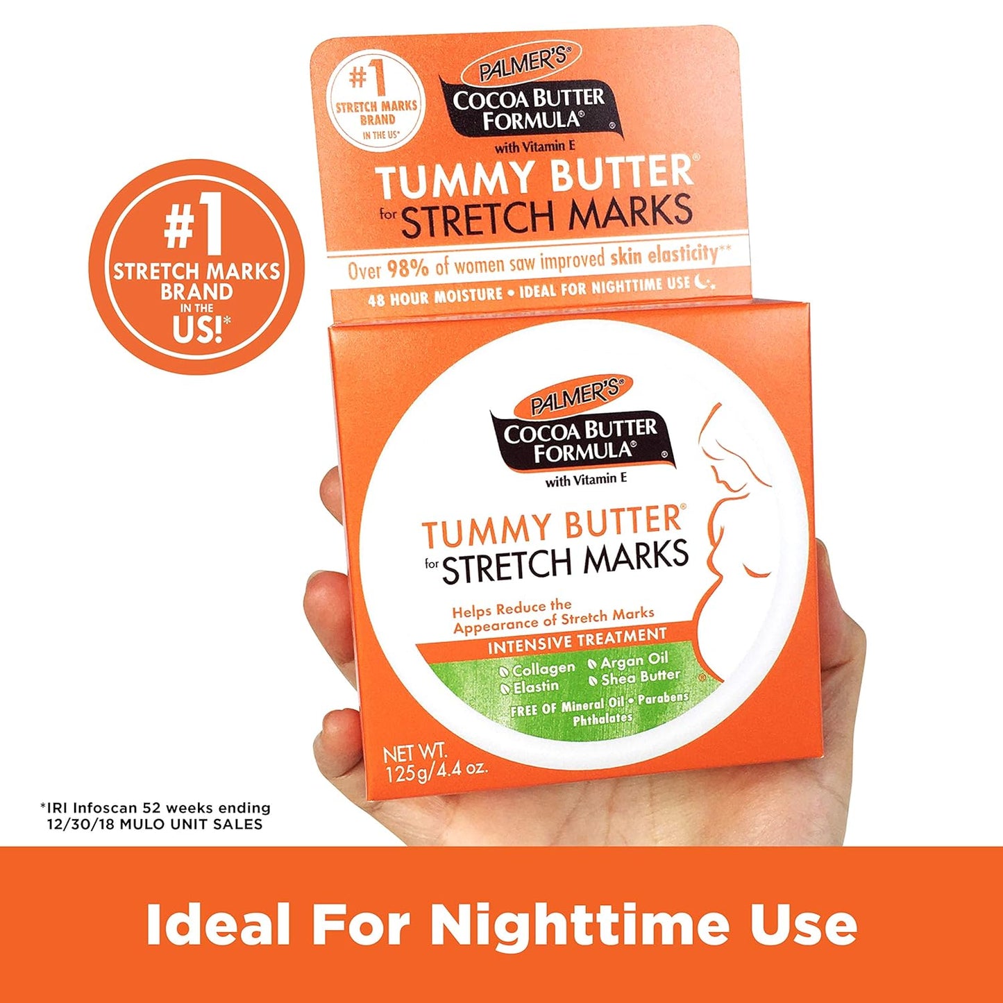 Palmer's Cocoa Butter Formula Tummy Butter - Postpartum Body Care for Stretch Mark Recovery, Lavender Scent, 4.4 oz