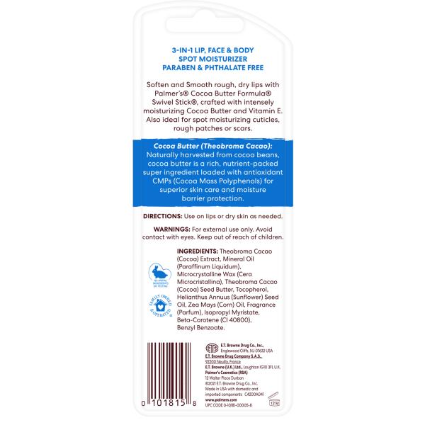 Palmer's Cocoa Butter Swivel Stick 3-Pack – Affordable Stocking Stuffer and Care Package Add-On