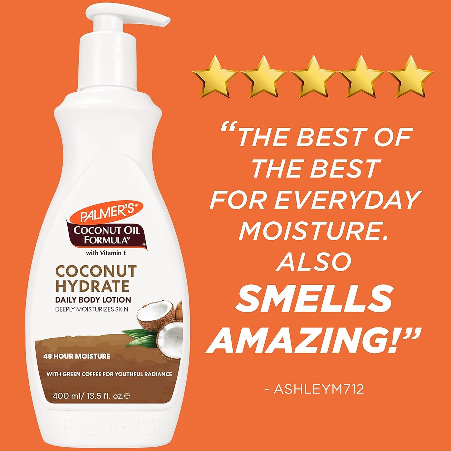 Palmer's Coconut Oil Body Lotion – Nightly Self-Care Ritual for Dry Skin, 48-Hour Hydration with Vitamin E