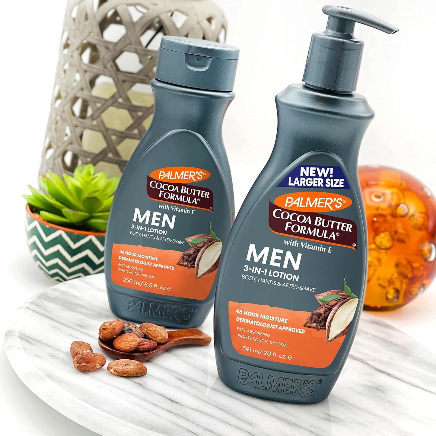 Palmer's Men's 3-in-1 Face & Body Lotion – Father's Day Stocking Stuffer, Non-Greasy Cocoa Butter Moisturizer