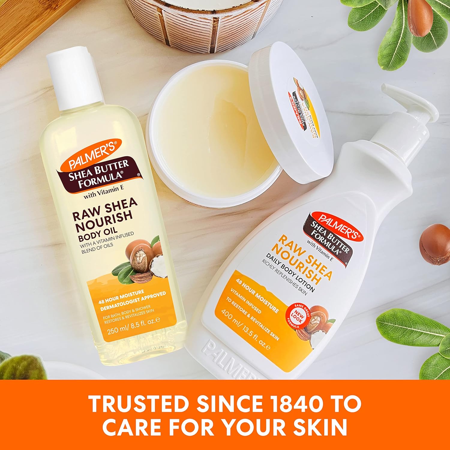 Palmer's Raw Shea Body Oil with Vitamin E – Gentle Sensitive Skin Care Safe for Kids' & Nursery Bathrooms