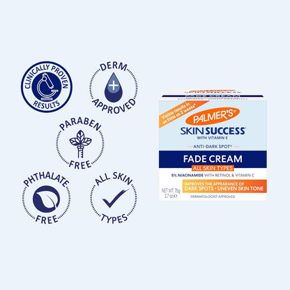 Palmer's Skin Success Anti-Dark Spot Fade Cream – Nightly Self-Care Ritual for Dry Skin, Brightening & Hydration