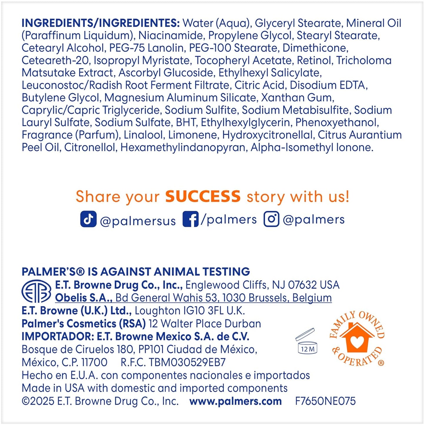 Palmer's Skin Success Anti-Dark Spot Fade Cream – Nightly Self-Care Ritual for Dry Skin, Brightening & Hydration