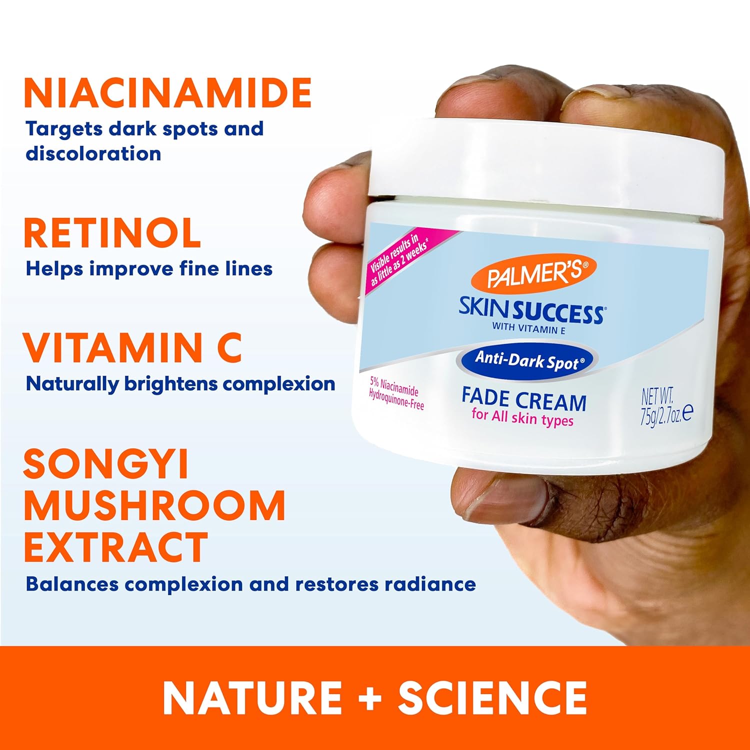 Palmer's Skin Success Anti-Dark Spot Fade Cream with Niacinamide – Nightly Self-Care Ritual for Radiant, Even-Toned Skin