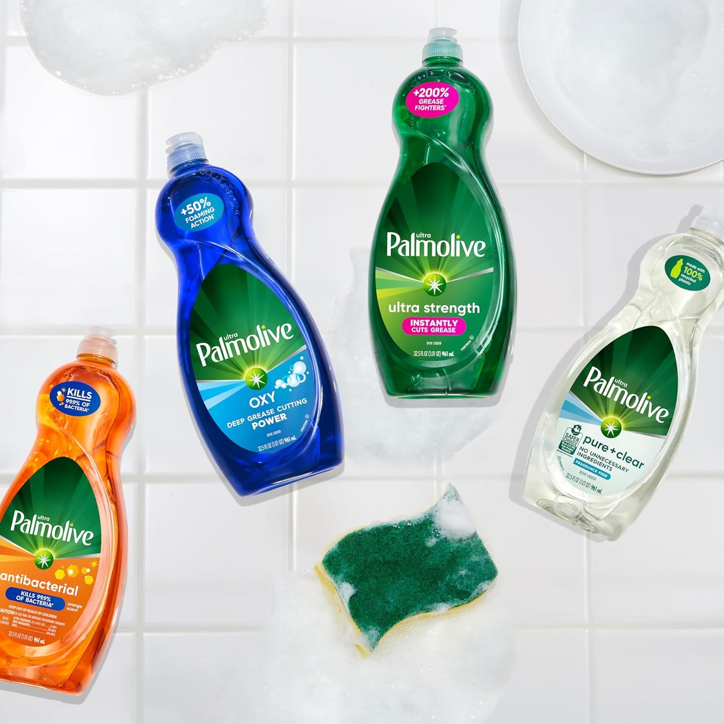 Palmolive Ultra Dishwashing Liquid – Bulk Cookware Cleanup for High-Volume Weekly Washers, 32.5 Fl Oz Pack of 4