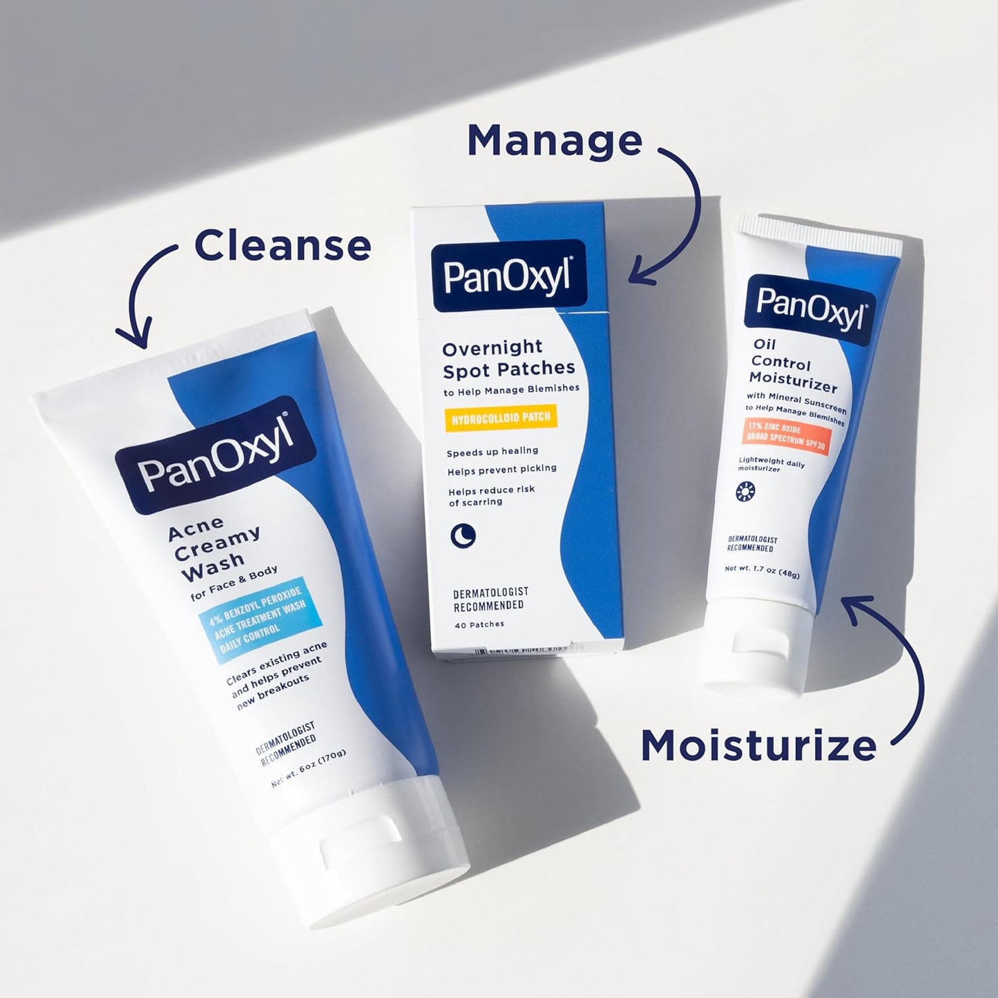 PanOxyl Antimicrobial Acne Creamy Wash – 4% Benzoyl Peroxide One-Step Face and Body Acne Treatment