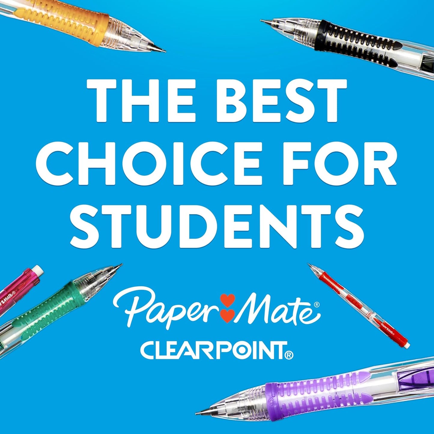 Paper Mate Clearpoint Mechanical Pencils 0.7mm HB #2 for Office Professionals and Test-Takers, Precise Note-Taking and Scantron Forms, 4 Count