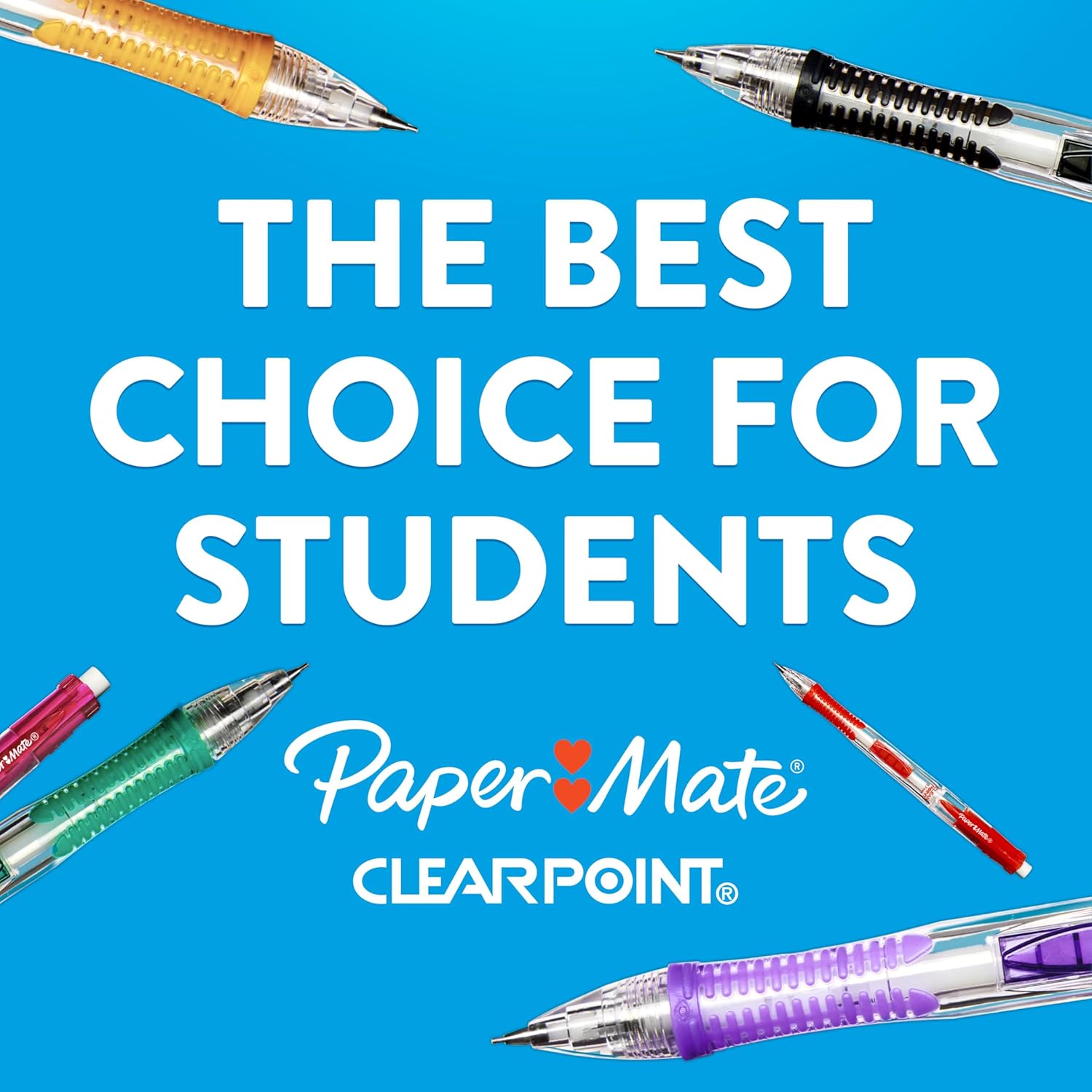 Paper Mate Clearpoint Mechanical Pencils 0.7mm HB #2 for Office Professionals and Test-Takers, Precise Note-Taking and Scantron Forms, 4 Count