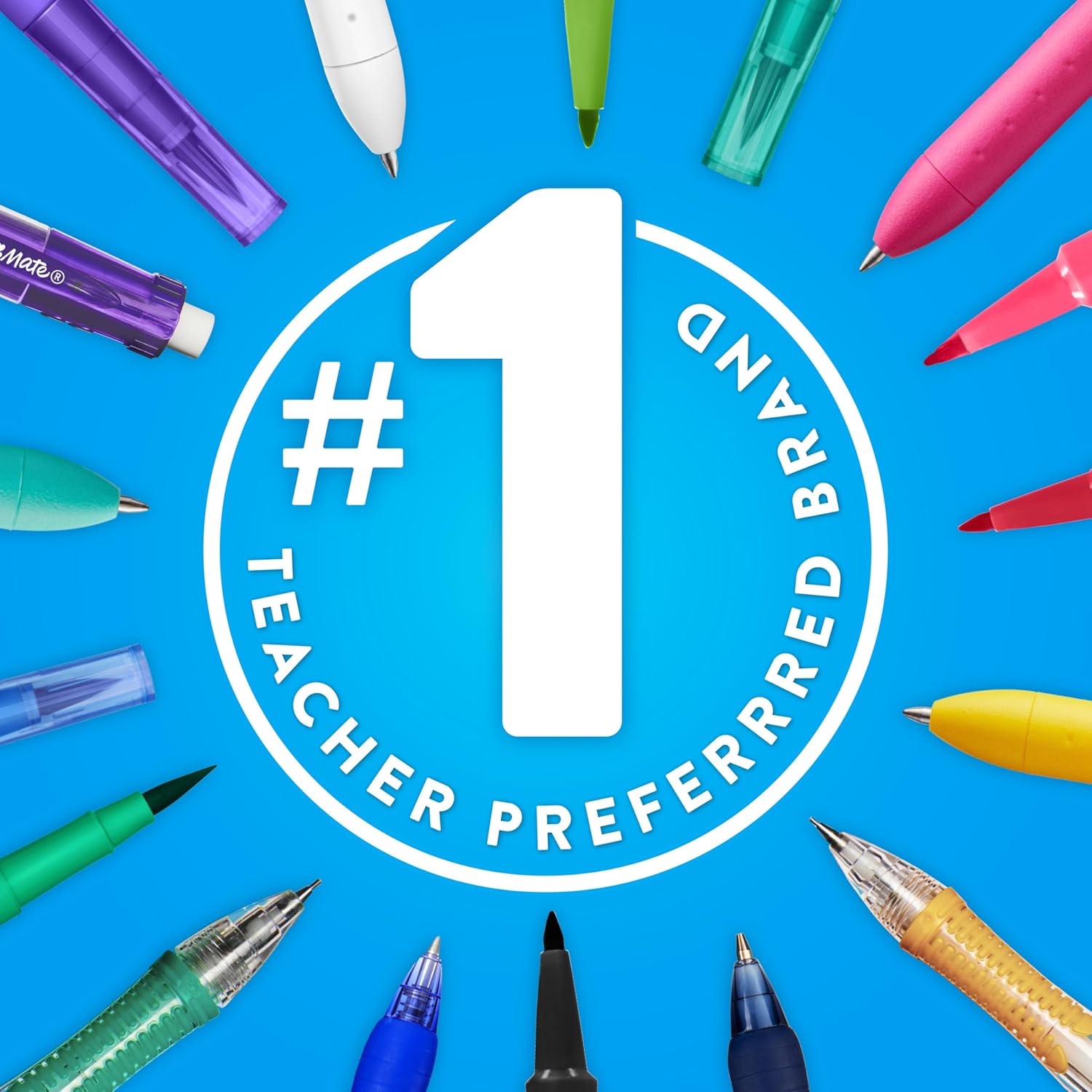 Paper Mate Flair Felt Tip Pens Black 0.7mm Medium Point 12 Count for Kids Homework Doodling and Family Craft Time