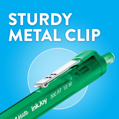 Paper Mate InkJoy 300RT – Housewarming Gift for New Home Office Setup, 1.0mm Black Pens Bulk of 24