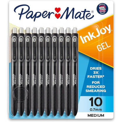 Paper Mate InkJoy Gel Pens 0.7mm Medium Point Black – Refined Gel Pen for a Calm, Organized Home Office or Study Area