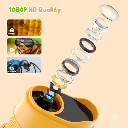 Parent-Approved Handheld Microscope for Kids – 200g Featherlight Body with Shock-Absorbent Casing for Small Hands