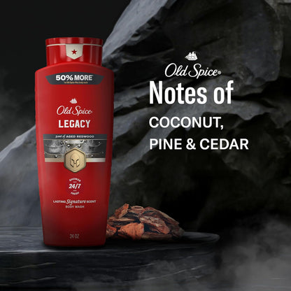 part of the old spice red collection ecosystem (body wash, shampoo, deodorant, body spray) for scent layering