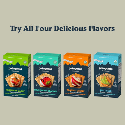 Patagonia Provisions Sourdough Sea Salt Crackers – Thoughtful Gourmet Gift for Hosts and Housewarming Baskets