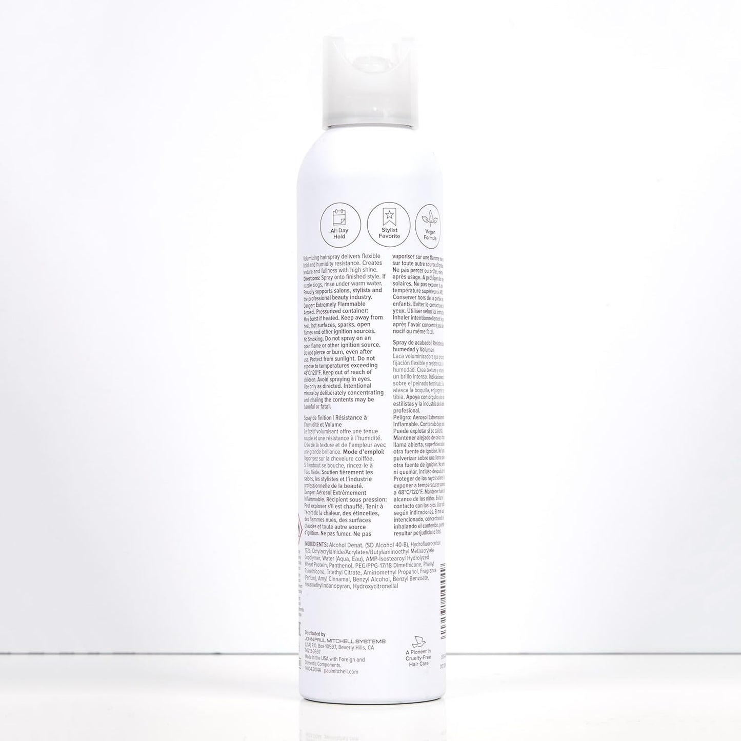 Paul Mitchell Extra-Body Hairspray — Beach Wedding Volume Shield for Humid Outdoor Events, Flexible Hold