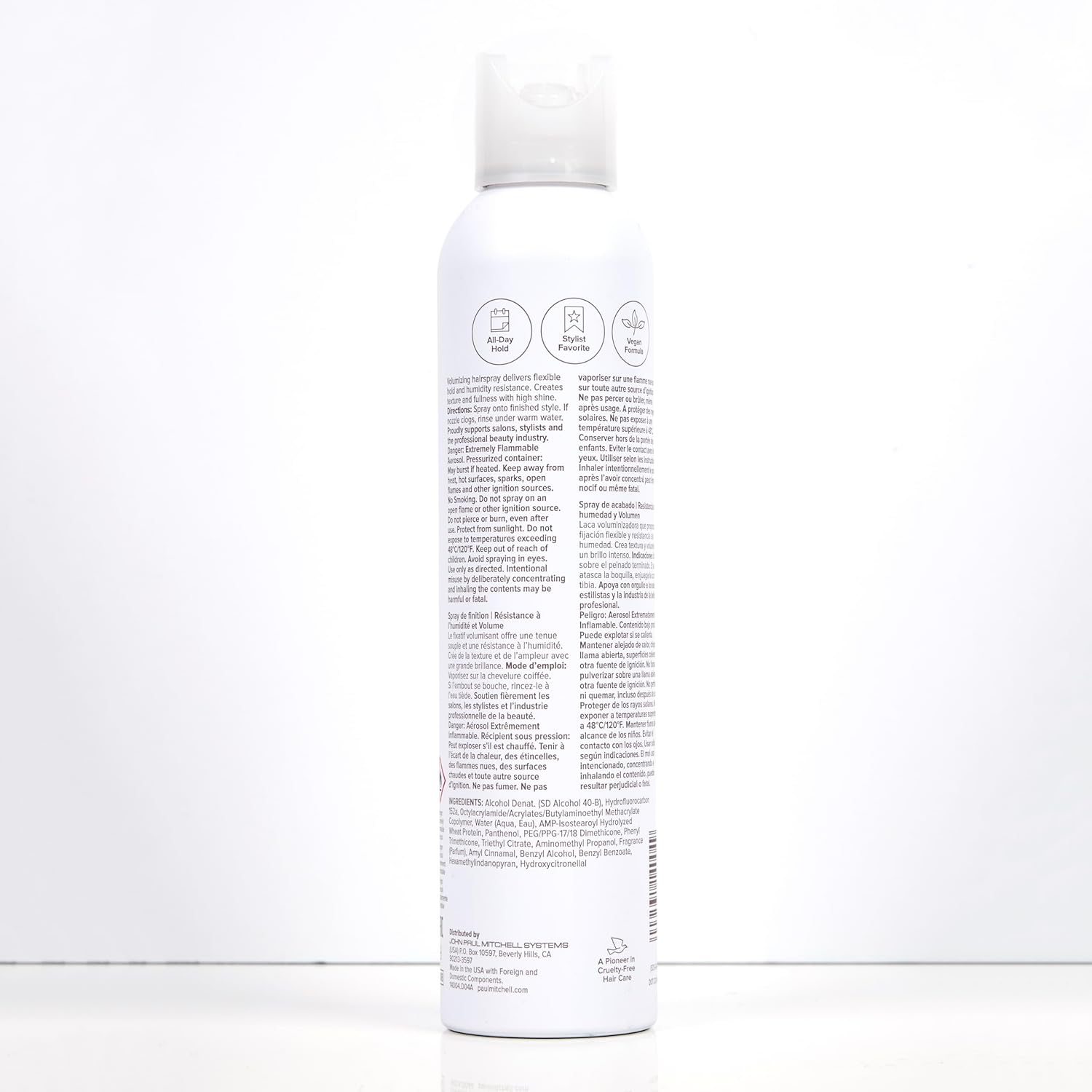 Paul Mitchell Extra-Body Hairspray — Beach Wedding Volume Shield for Humid Outdoor Events, Flexible Hold