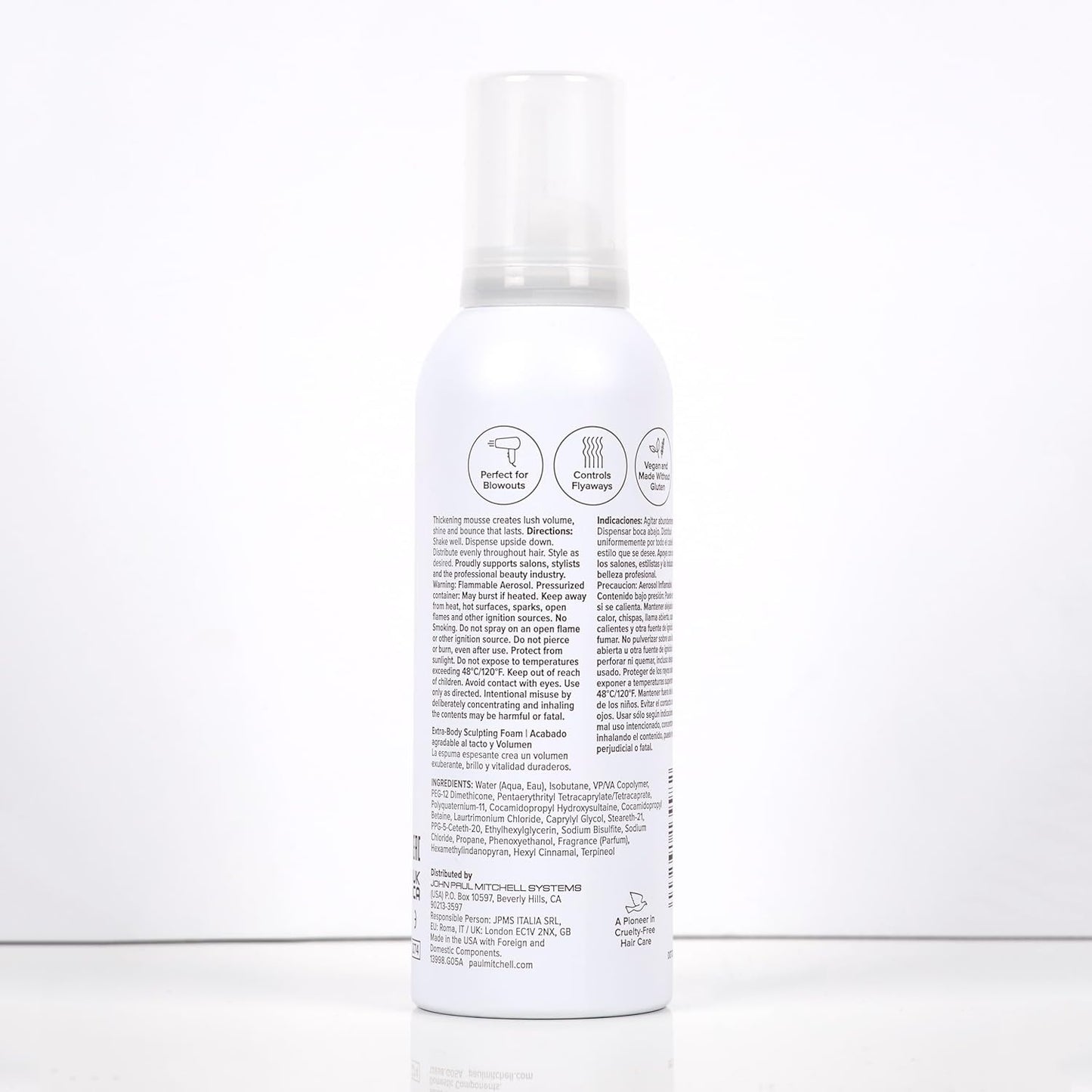 Paul Mitchell Extra-Body Sculpting Foam – Streamlined Volumizer for Fine Hair, Clean Vanity Staple