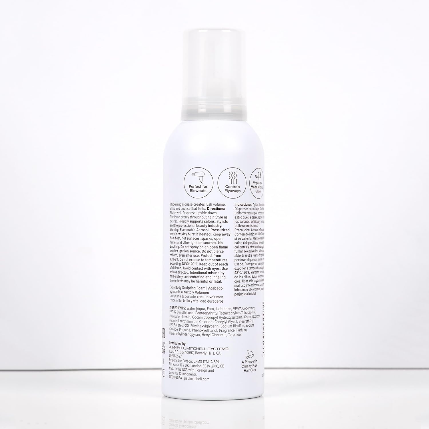Paul Mitchell Extra-Body Sculpting Foam – Streamlined Volumizer for Fine Hair, Clean Vanity Staple