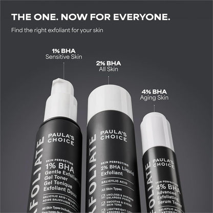 Paula's Choice 2% BHA Liquid Exfoliant – Gentle Fragrance-Free Formula Safe for Sensitive and Reactive Skin