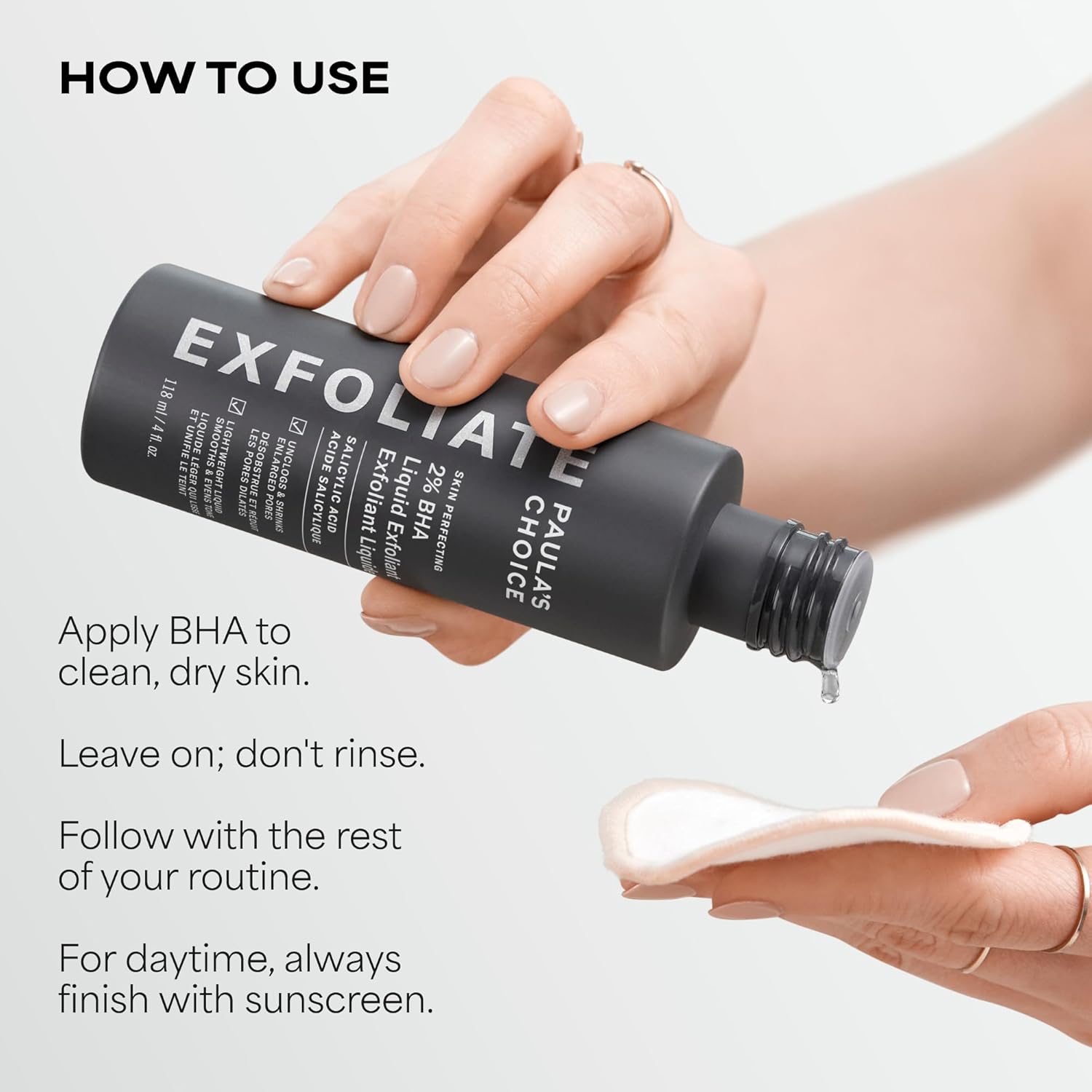 Paula's Choice 2% BHA Liquid Exfoliant – Gentle Fragrance-Free Formula Safe for Sensitive and Reactive Skin