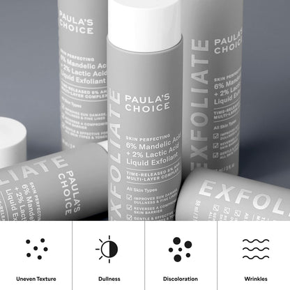 Paula's Choice Daily AHA Exfoliant – Calming Nighttime Skincare Treatment for Hyperpigmentation & Dullness