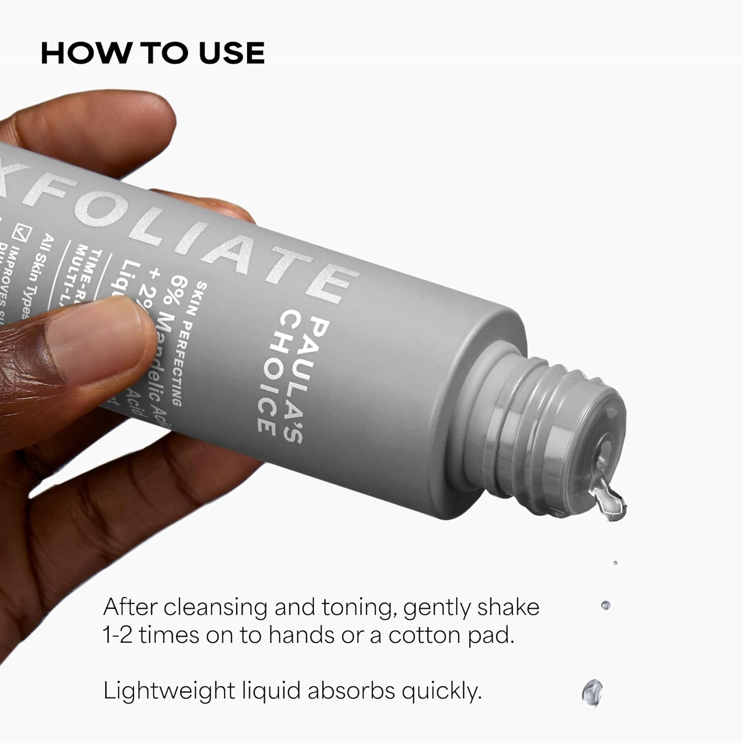 Paula's Choice Daily AHA Exfoliant – Calming Nighttime Skincare Treatment for Hyperpigmentation & Dullness