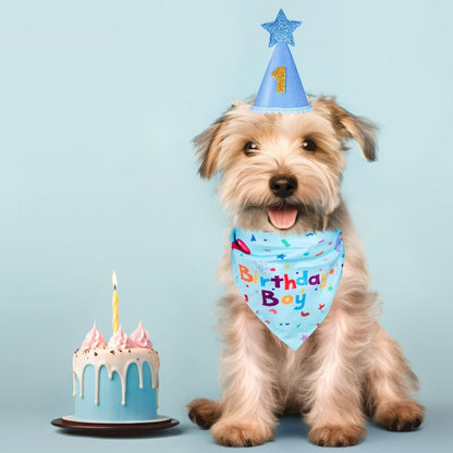 Pawty Pals Dog Birthday Hat – Adjustable Elastic Fit for Comfortable Wear During Kids and Pet Playtime