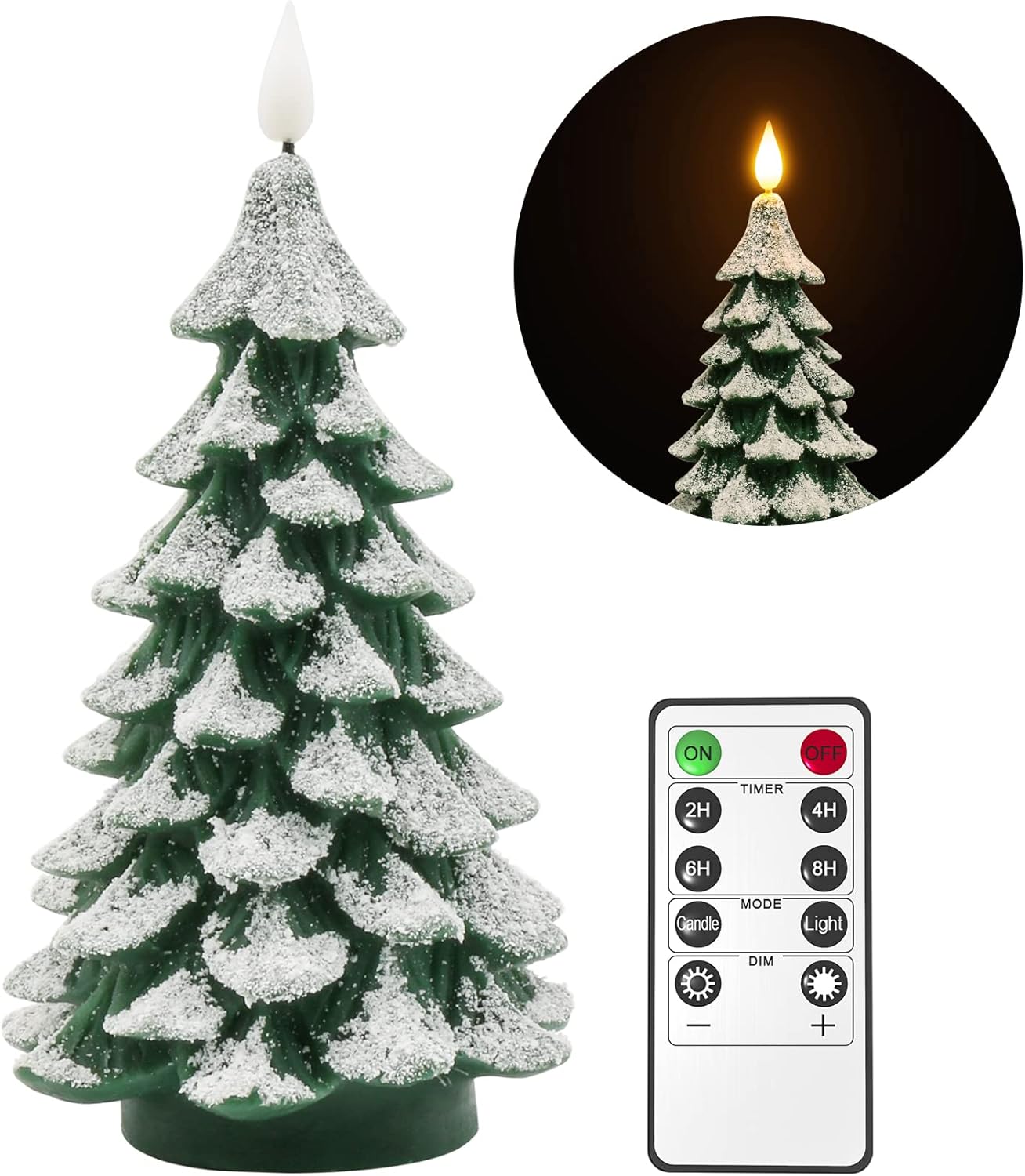 PChero Child-Safe Christmas Candle – Nursery & Playroom Holiday Decor, No Flame No Drip with Remote Timer