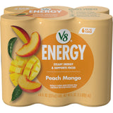 V8 +Energy Portable Energy Drink – Travel Ready 8 fl oz Can for Road Trips, Hiking Trails and Camping Coolers, 80mg Caffeine
