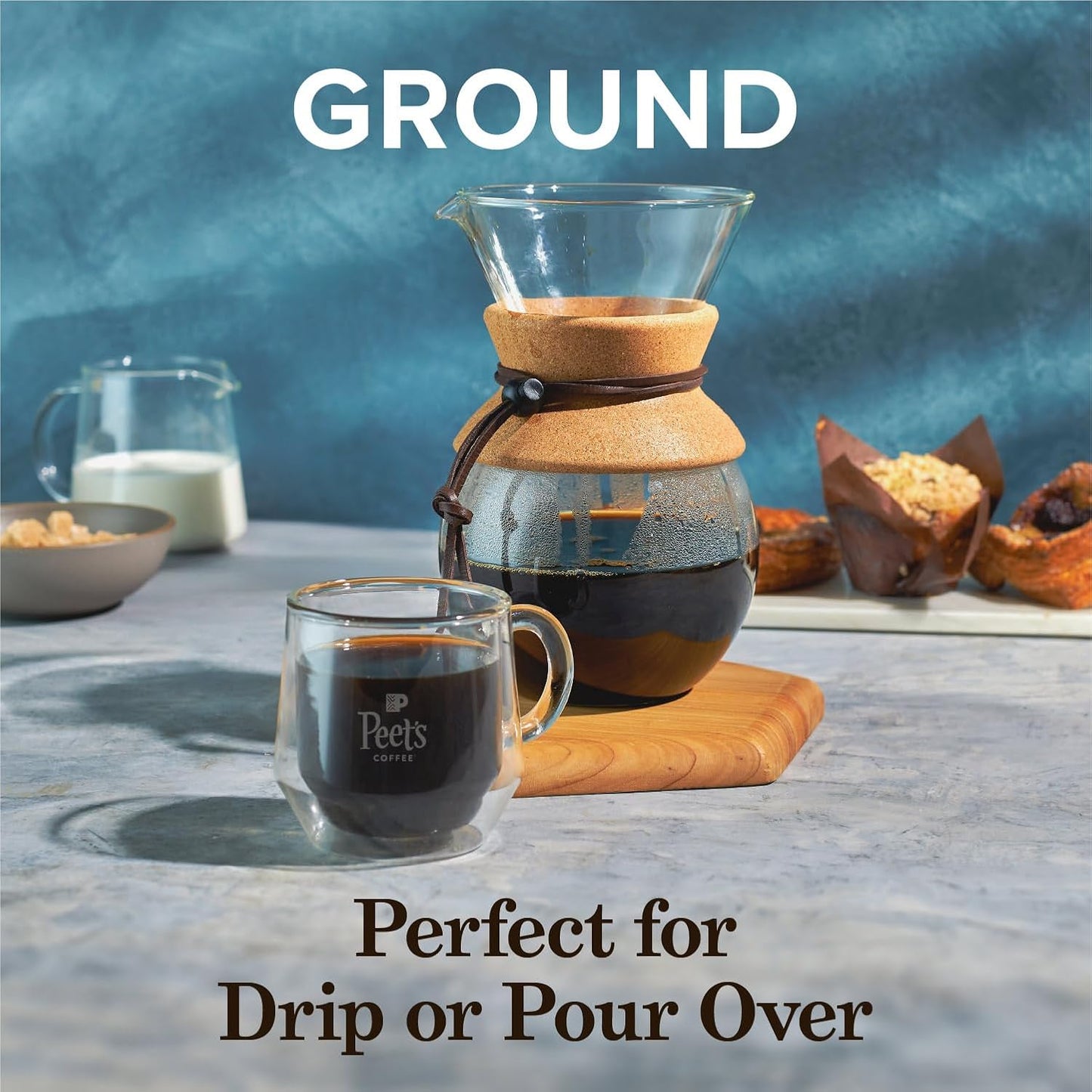 Peet's Coffee Off the Grid Medium Roast Ground Coffee – Mindful Morning Brew for Pour-Over Wellness Rituals