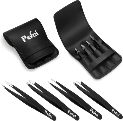 Pefei Tweezers Set - Sophisticated Self-Care Upgrade, Refined Stainless Steel Set for Luxury Enthusiasts
